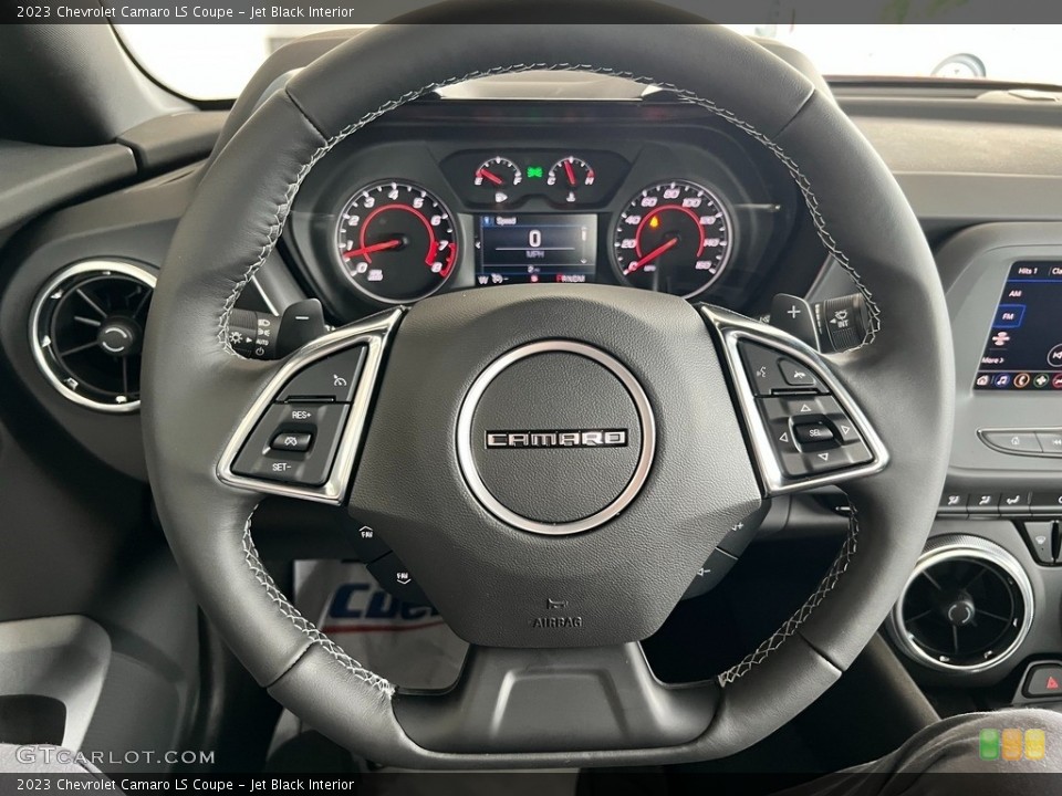 Jet Black Interior Steering Wheel for the 2023 Chevrolet Camaro LS Coupe #146355395