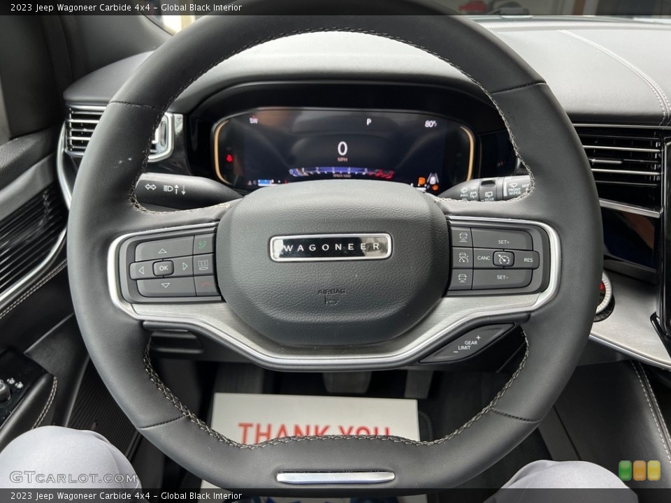 Global Black Interior Steering Wheel for the 2023 Jeep Wagoneer Carbide 4x4 #146355731