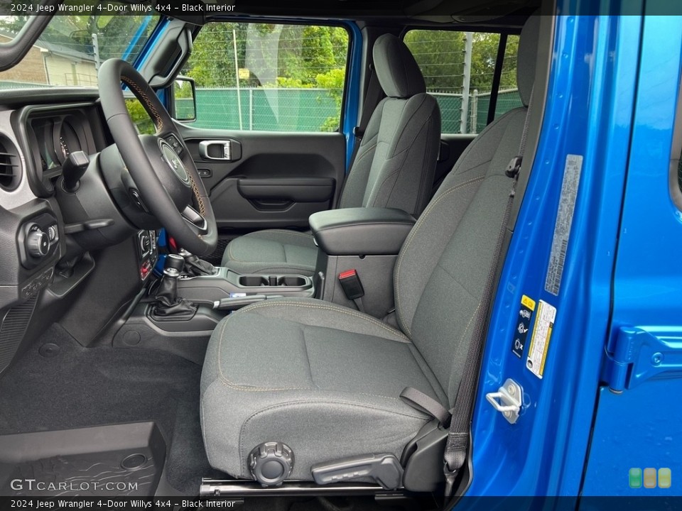 Black Interior Front Seat for the 2024 Jeep Wrangler 4-Door Willys 4x4 #146356364