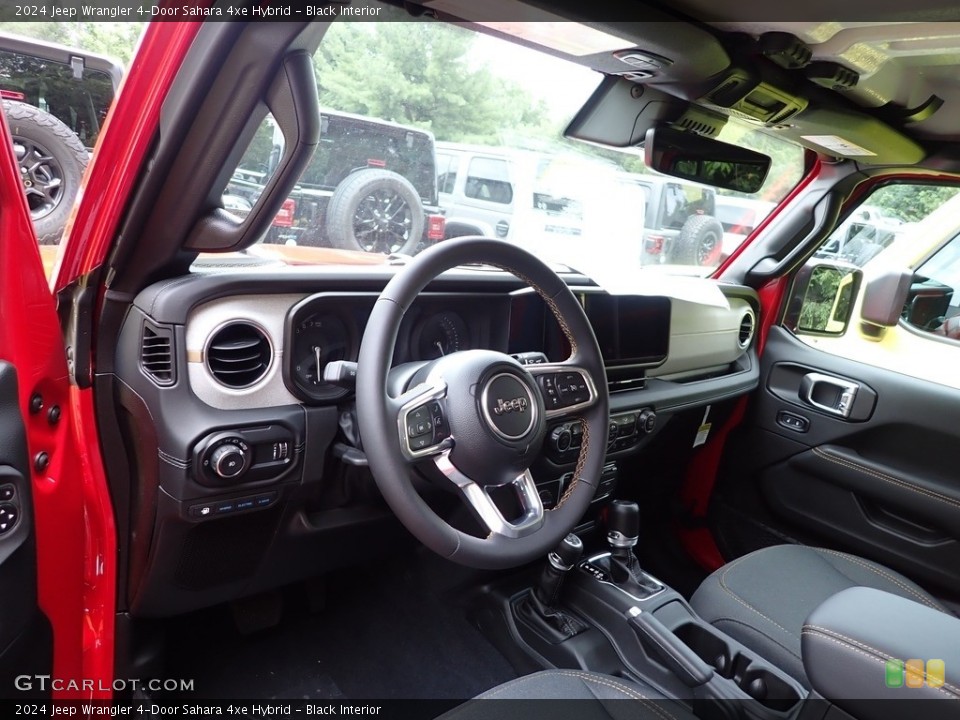 Black Interior Front Seat for the 2024 Jeep Wrangler 4-Door Sahara 4xe Hybrid #146357069