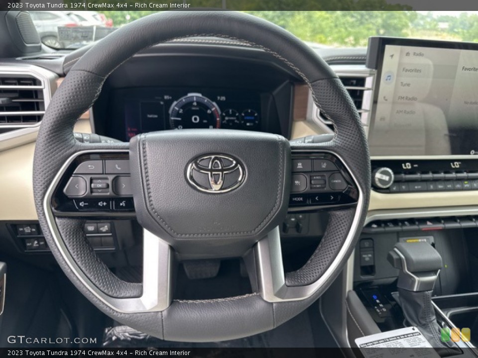 Rich Cream Interior Steering Wheel for the 2023 Toyota Tundra 1974 CrewMax 4x4 #146357100