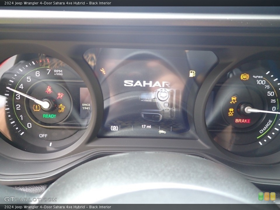 Black Interior Gauges for the 2024 Jeep Wrangler 4-Door Sahara 4xe Hybrid #146357237