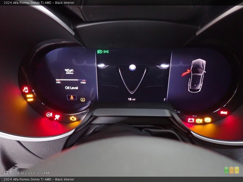 Black Interior Gauges for the 2024 Alfa Romeo Stelvio Ti AWD #146357849