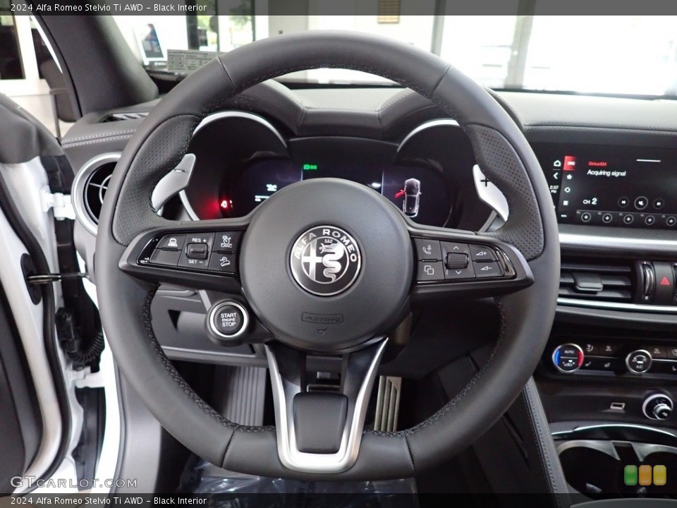 Black Interior Steering Wheel for the 2024 Alfa Romeo Stelvio Ti AWD #146357961