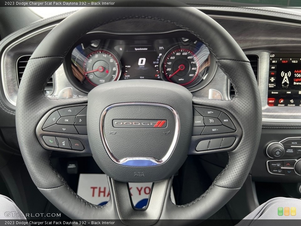 Black Interior Steering Wheel for the 2023 Dodge Charger Scat Pack Daytona 392 #146358465