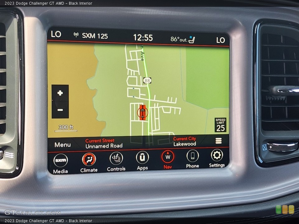 Black Interior Navigation for the 2023 Dodge Challenger GT AWD #146358791