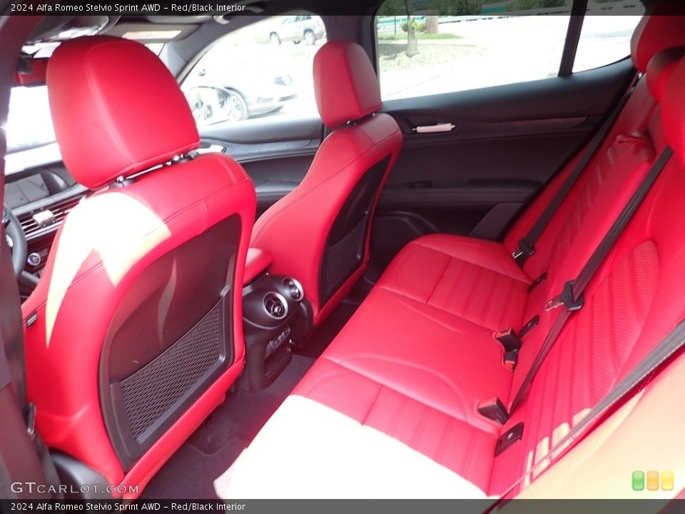 Red/Black Interior Rear Seat for the 2024 Alfa Romeo Stelvio Sprint AWD #146358846