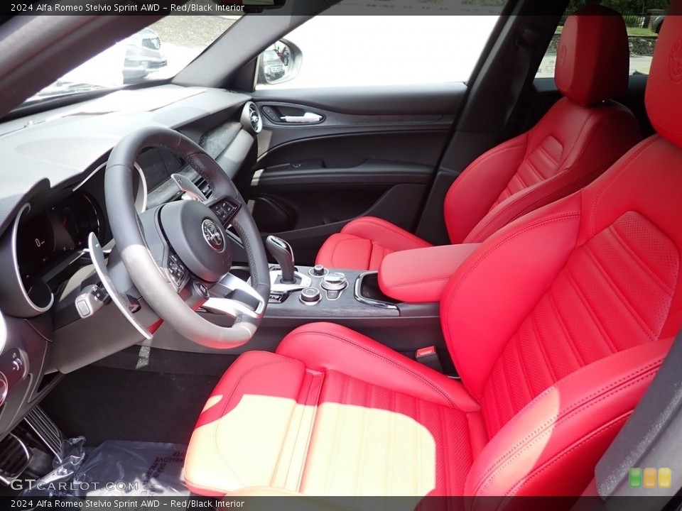 Red/Black Interior Front Seat for the 2024 Alfa Romeo Stelvio Sprint AWD #146358871