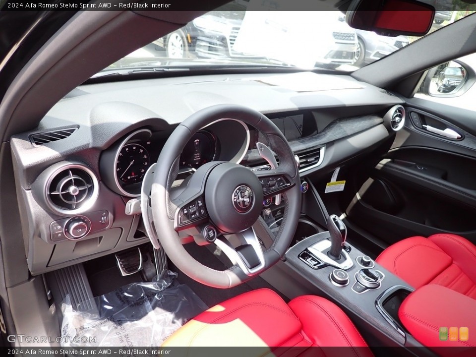Red/Black Interior Photo for the 2024 Alfa Romeo Stelvio Sprint AWD #146358947