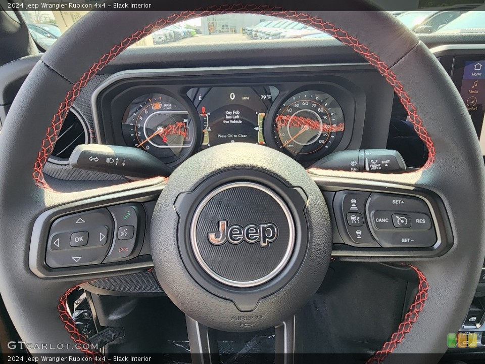 Black Interior Steering Wheel for the 2024 Jeep Wrangler Rubicon 4x4 #146359089