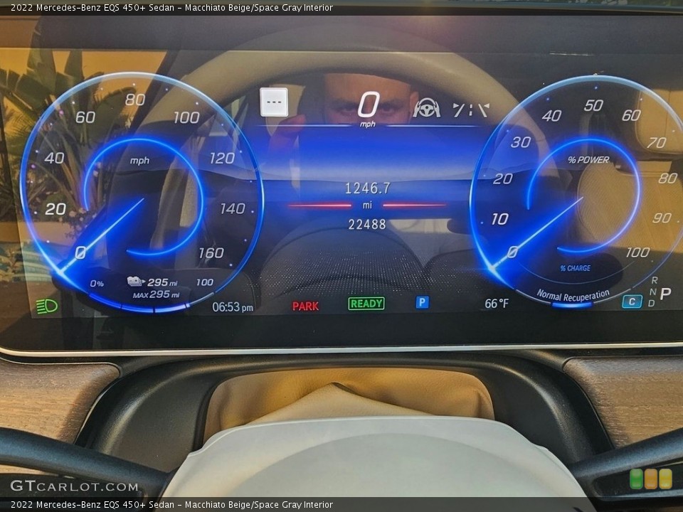 Macchiato Beige/Space Gray Interior Gauges for the 2022 Mercedes-Benz EQS 450+ Sedan #146360654