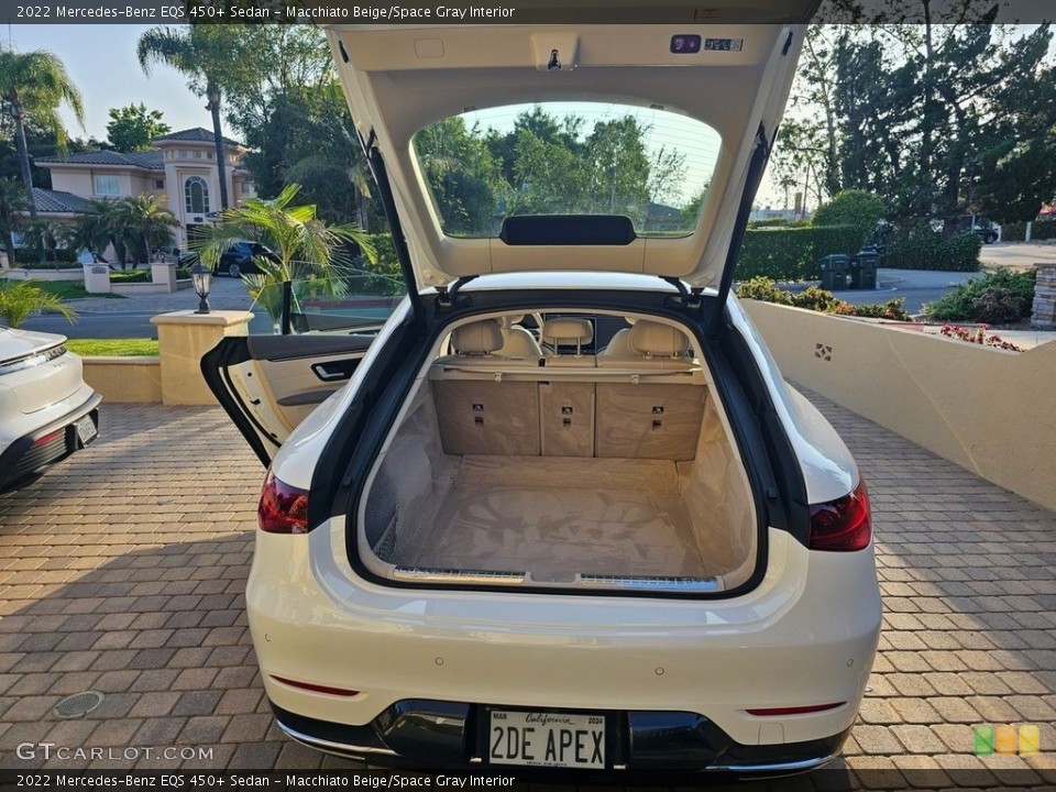 Macchiato Beige/Space Gray Interior Trunk for the 2022 Mercedes-Benz EQS 450+ Sedan #146360708