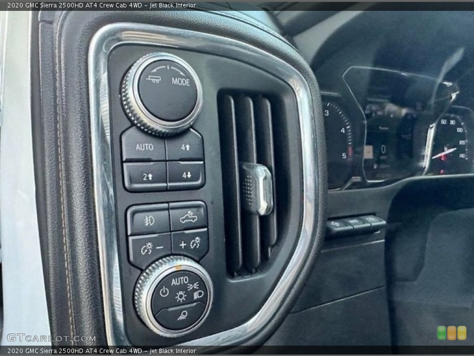 Jet Black Interior Controls for the 2020 GMC Sierra 2500HD AT4 Crew Cab 4WD #146360921