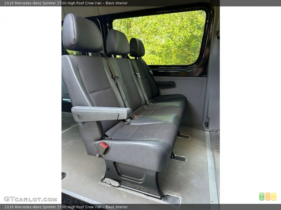 Black Interior Rear Seat for the 2016 Mercedes-Benz Sprinter 2500 High Roof Crew Van #146360984
