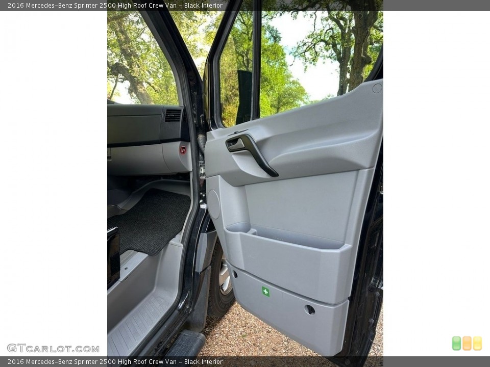 Black Interior Door Panel for the 2016 Mercedes-Benz Sprinter 2500 High Roof Crew Van #146360987