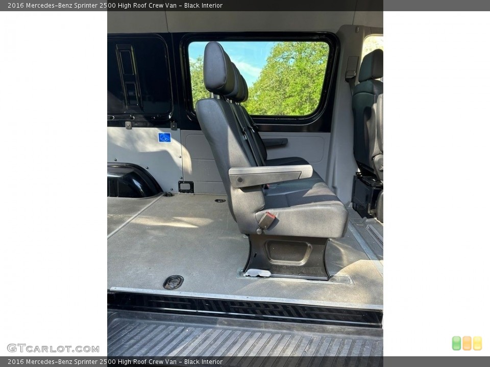 Black Interior Rear Seat for the 2016 Mercedes-Benz Sprinter 2500 High Roof Crew Van #146361008