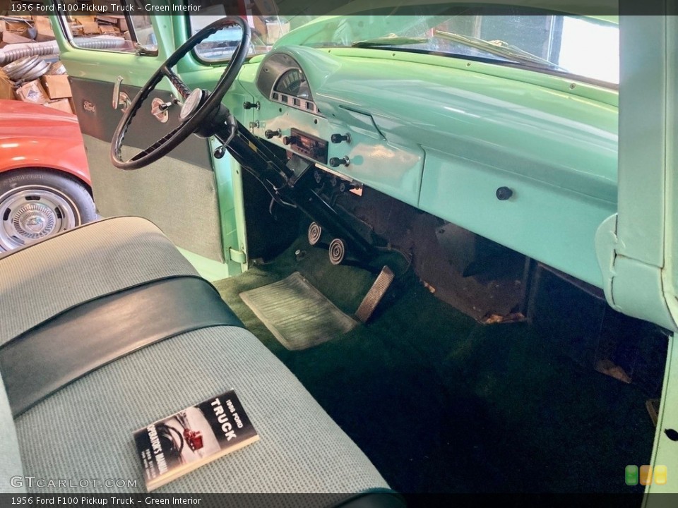 Green Interior Photo for the 1956 Ford F100 Pickup Truck #146361519