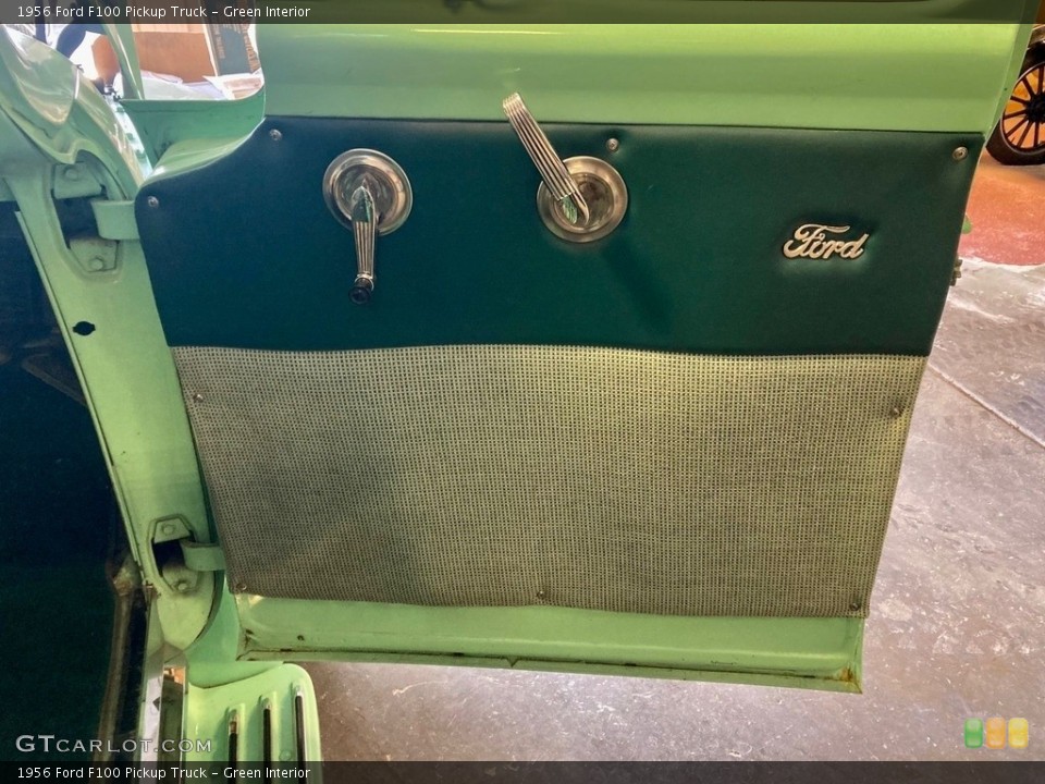 Green Interior Door Panel for the 1956 Ford F100 Pickup Truck #146361594