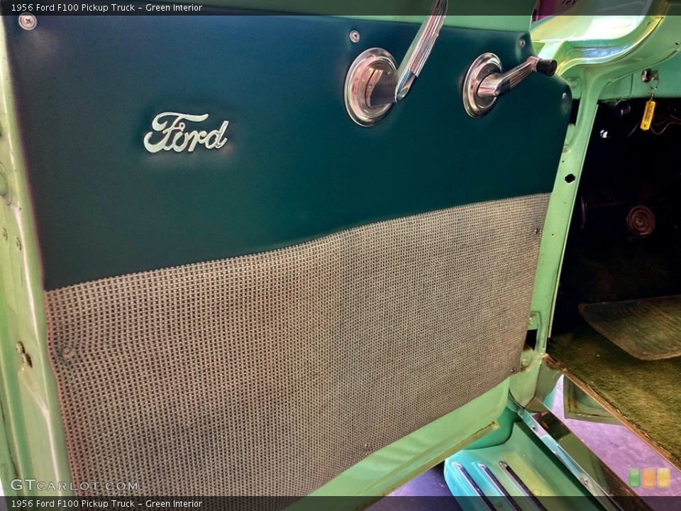 Green Interior Door Panel for the 1956 Ford F100 Pickup Truck #146361612
