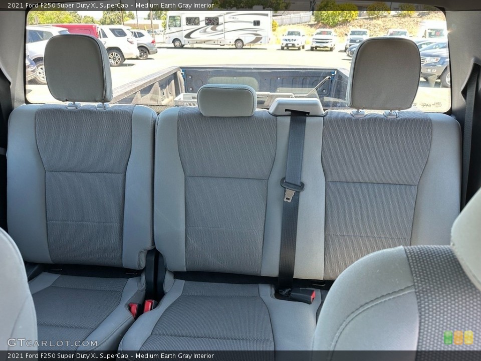 Medium Earth Gray Interior Rear Seat for the 2021 Ford F250 Super Duty XL SuperCab #146362059