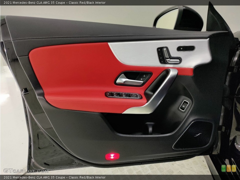 Classic Red/Black Interior Door Panel for the 2021 Mercedes-Benz CLA AMG 35 Coupe #146362419