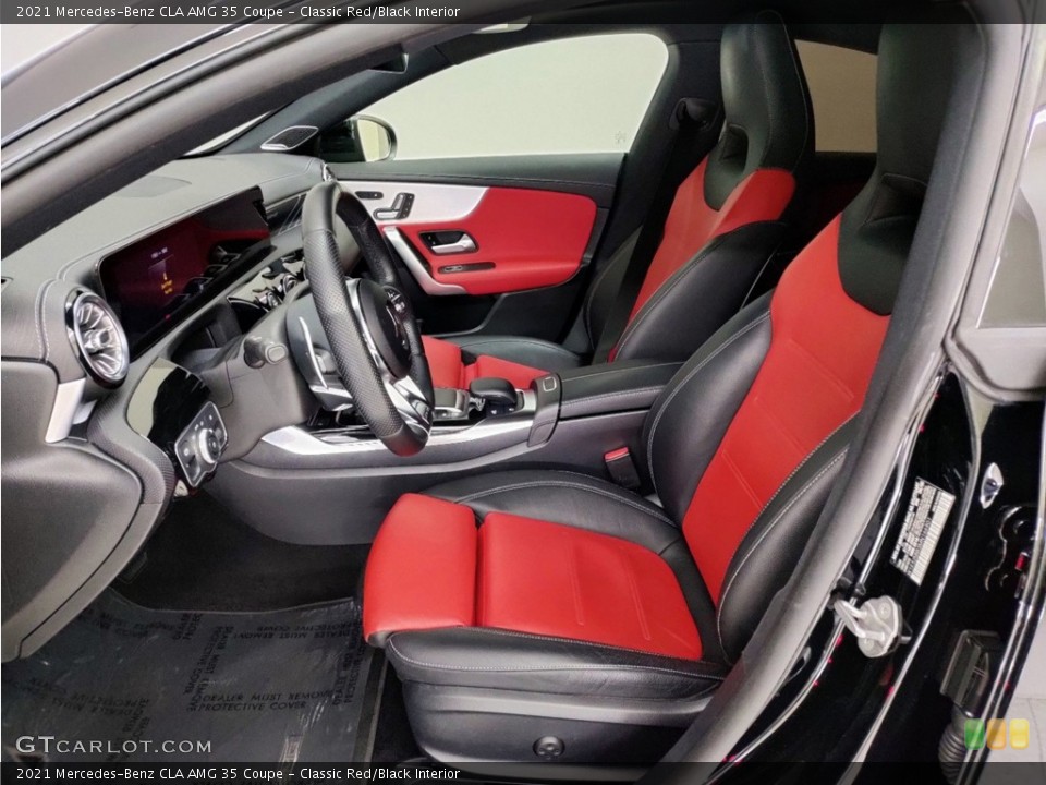 Classic Red/Black 2021 Mercedes-Benz CLA Interiors
