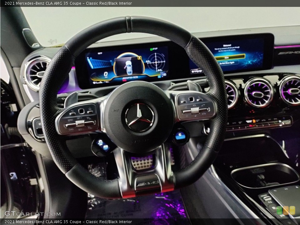 Classic Red/Black Interior Steering Wheel for the 2021 Mercedes-Benz CLA AMG 35 Coupe #146362494