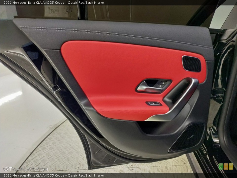 Classic Red/Black Interior Door Panel for the 2021 Mercedes-Benz CLA AMG 35 Coupe #146362692