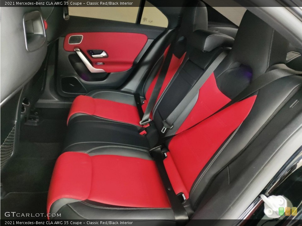 Classic Red/Black Interior Rear Seat for the 2021 Mercedes-Benz CLA AMG 35 Coupe #146362713