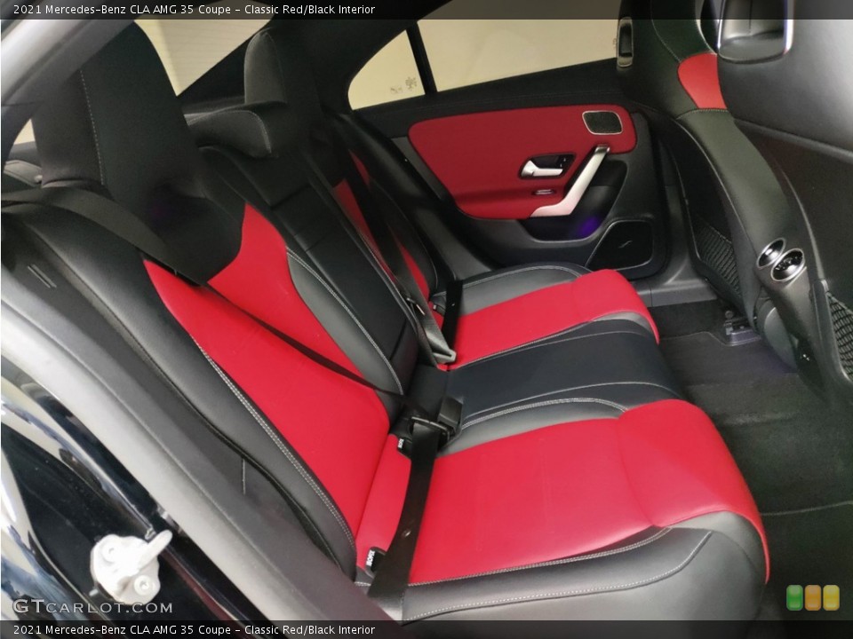 Classic Red/Black Interior Rear Seat for the 2021 Mercedes-Benz CLA AMG 35 Coupe #146362740