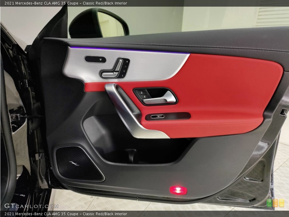 Classic Red/Black Interior Door Panel for the 2021 Mercedes-Benz CLA AMG 35 Coupe #146362755