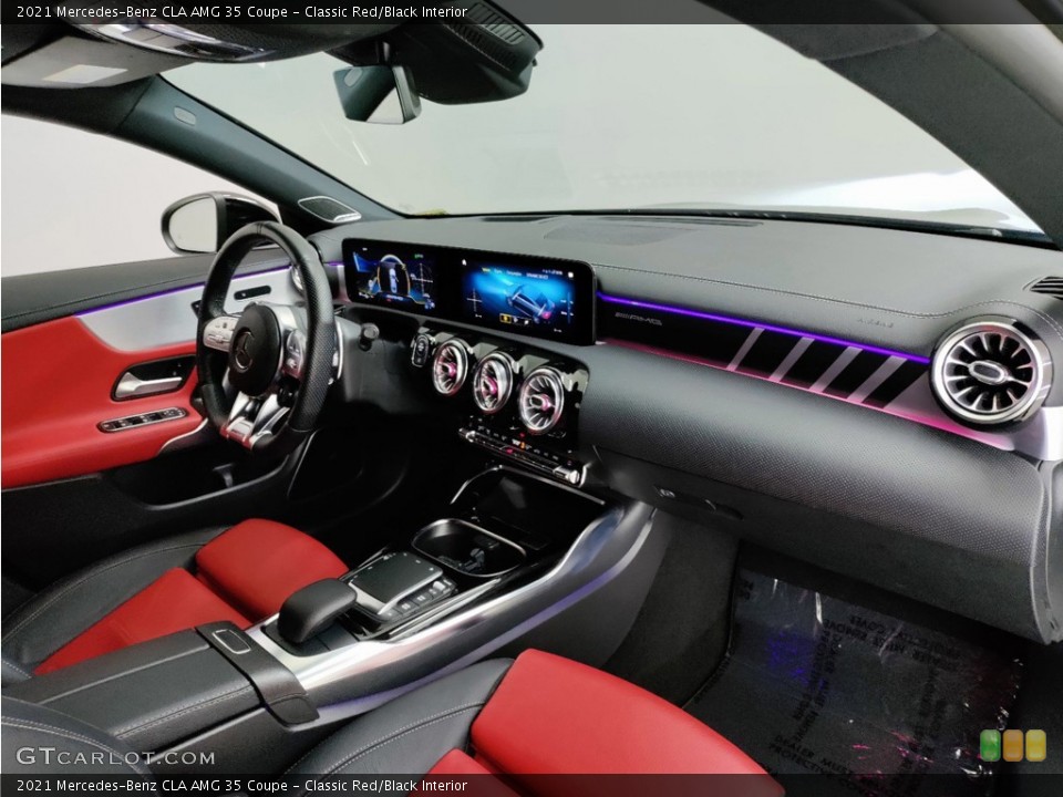 Classic Red/Black Interior Dashboard for the 2021 Mercedes-Benz CLA AMG 35 Coupe #146362770