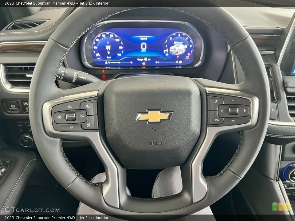 Jet Black Interior Steering Wheel for the 2023 Chevrolet Suburban Premier 4WD #146363841