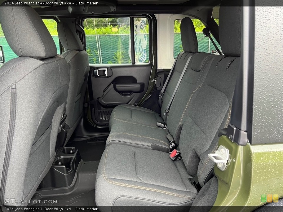 Black Interior Rear Seat for the 2024 Jeep Wrangler 4-Door Willys 4x4 #146363844