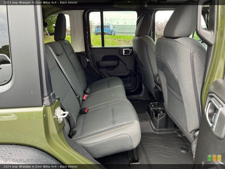Black Interior Rear Seat for the 2024 Jeep Wrangler 4-Door Willys 4x4 #146363870