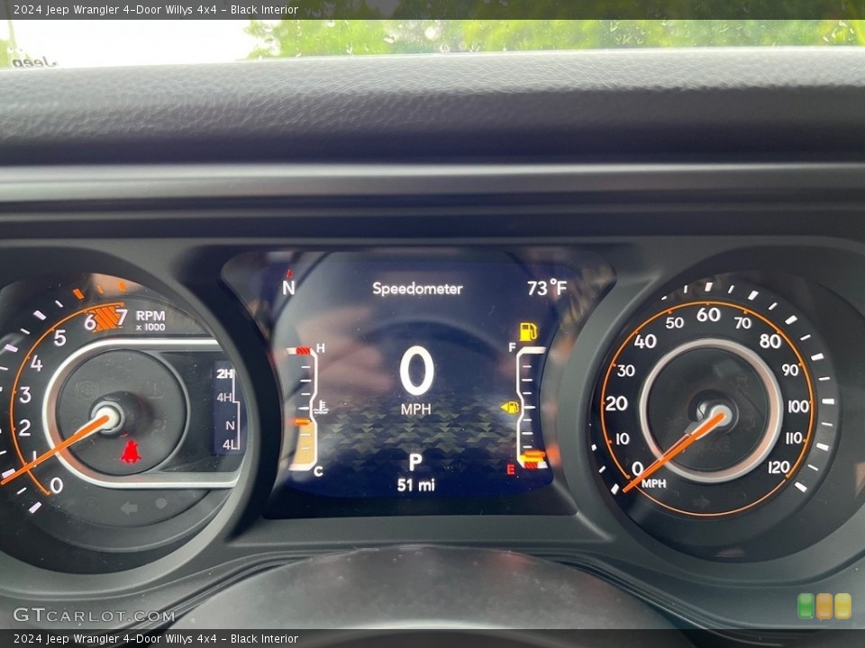 Black Interior Gauges for the 2024 Jeep Wrangler 4-Door Willys 4x4 #146363927
