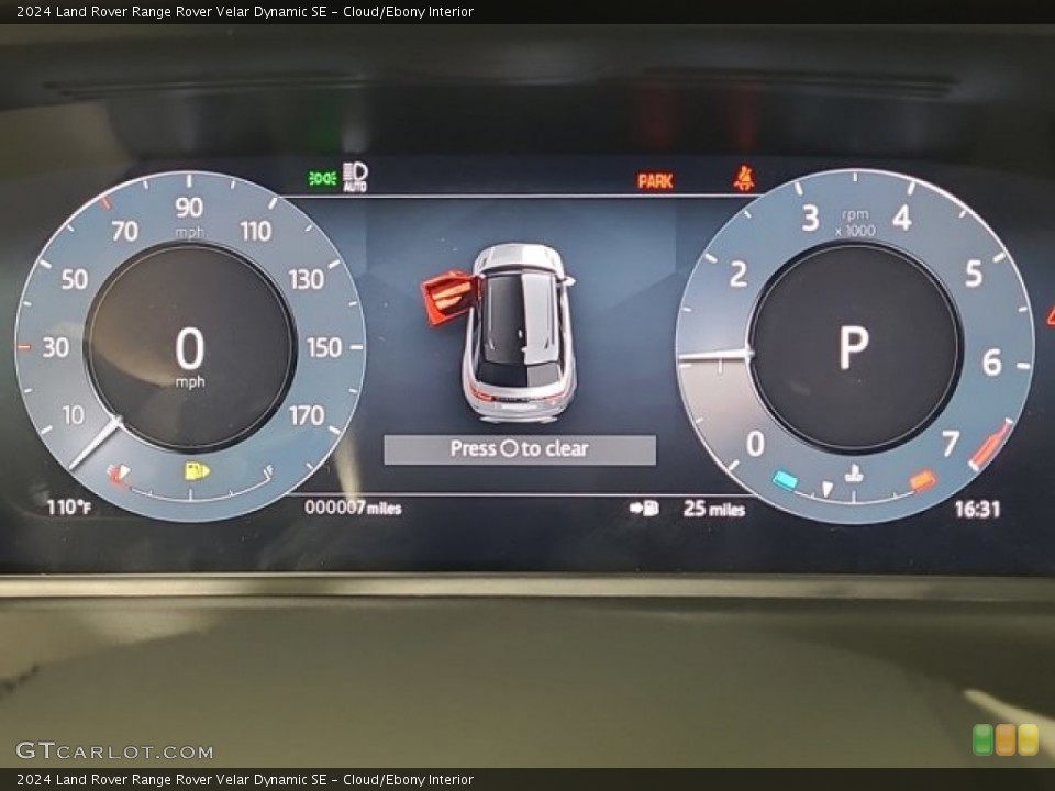 Cloud/Ebony Interior Gauges for the 2024 Land Rover Range Rover Velar Dynamic SE #146364576