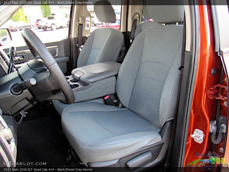 Black/Diesel Gray Interior Front Seat for the 2013 Ram 1500 SLT Quad Cab 4x4 #146364950