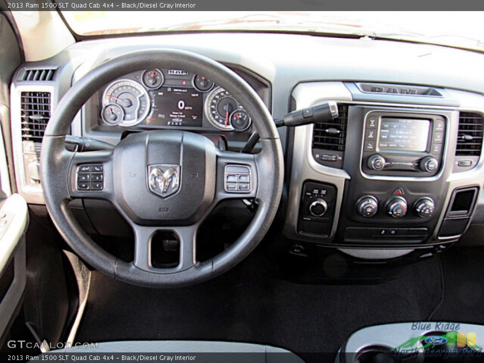 Black/Diesel Gray Interior Dashboard for the 2013 Ram 1500 SLT Quad Cab 4x4 #146365031