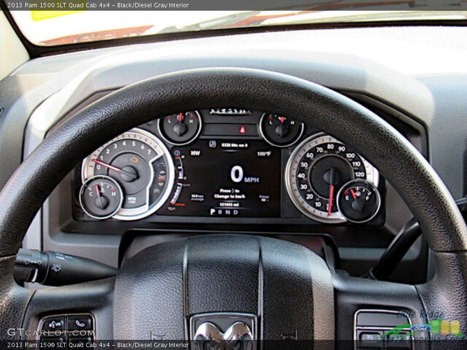 Black/Diesel Gray Interior Gauges for the 2013 Ram 1500 SLT Quad Cab 4x4 #146365106