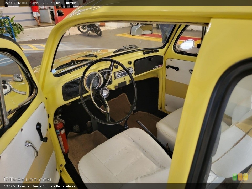 Beige 1973 Volkswagen Beetle Interiors