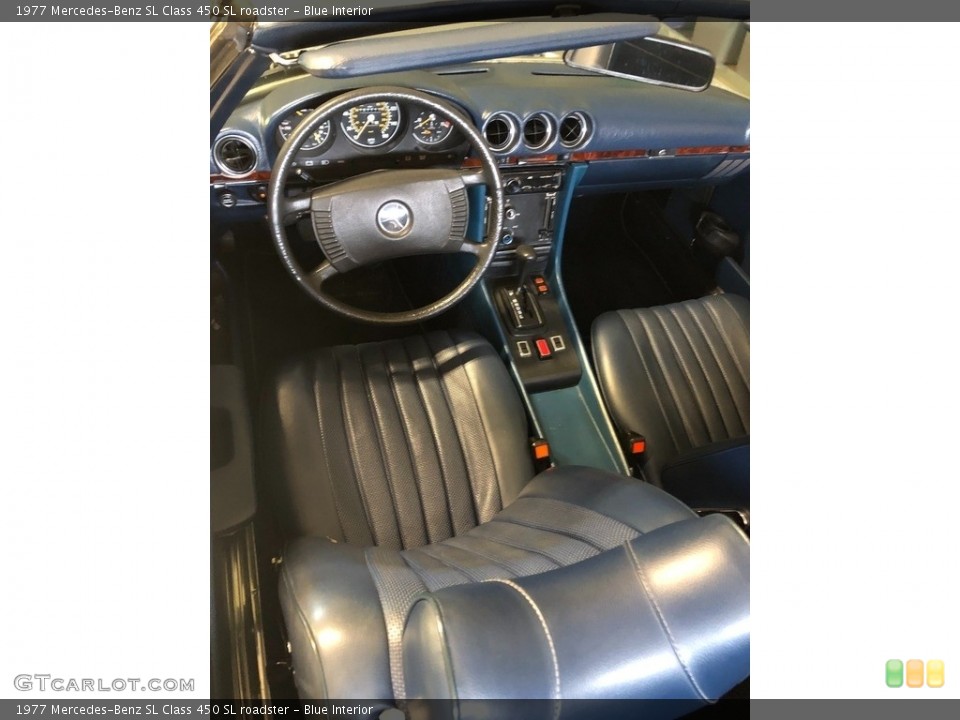 Blue Interior Photo for the 1977 Mercedes-Benz SL Class 450 SL roadster #146367016