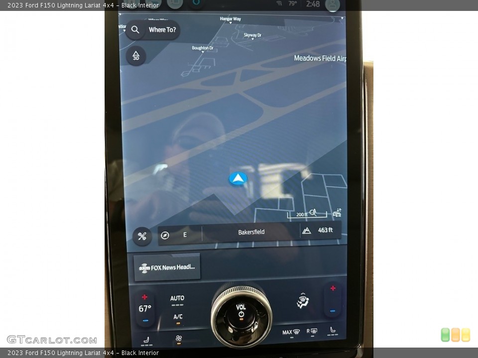 Black Interior Navigation for the 2023 Ford F150 Lightning Lariat 4x4 #146368747