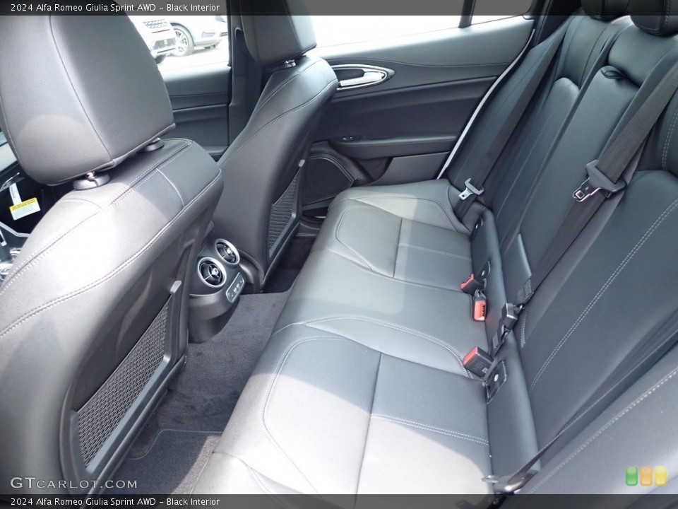 Black Interior Rear Seat for the 2024 Alfa Romeo Giulia Sprint AWD #146369679