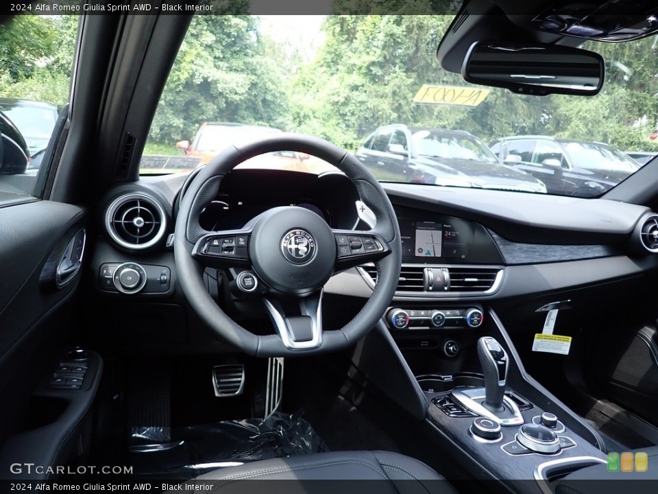 Black Interior Dashboard for the 2024 Alfa Romeo Giulia Sprint AWD #146369695