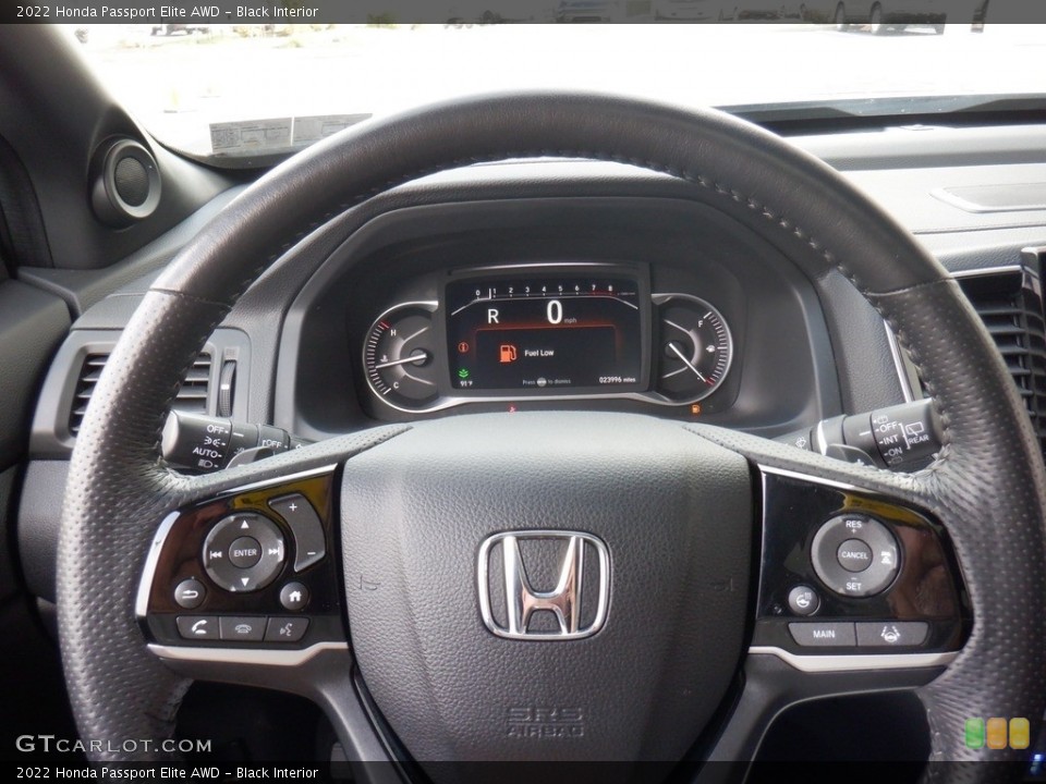 Black Interior Steering Wheel for the 2022 Honda Passport Elite AWD #146371147