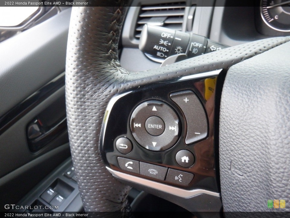 Black Interior Steering Wheel for the 2022 Honda Passport Elite AWD #146371153