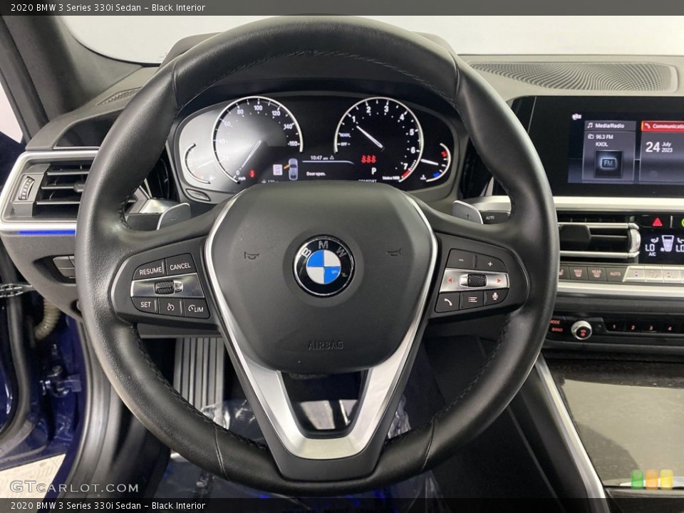 Black Interior Steering Wheel for the 2020 BMW 3 Series 330i Sedan #146372075
