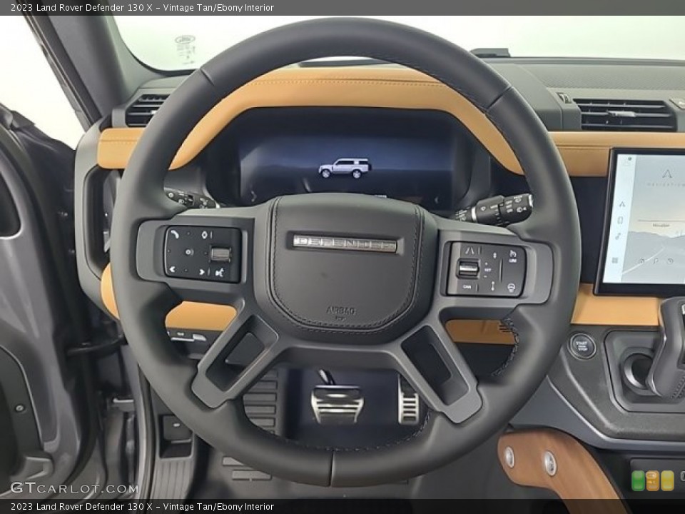Vintage Tan/Ebony Interior Steering Wheel for the 2023 Land Rover Defender 130 X #146373008