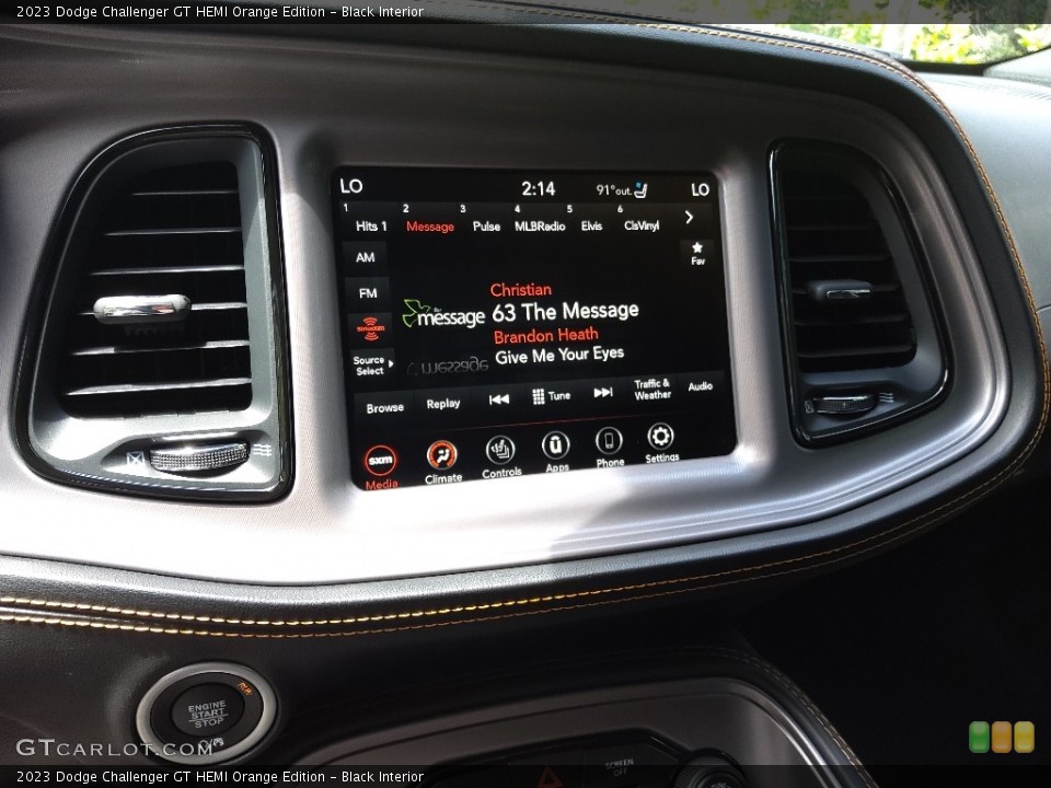 Black Interior Controls for the 2023 Dodge Challenger GT HEMI Orange Edition #146373284